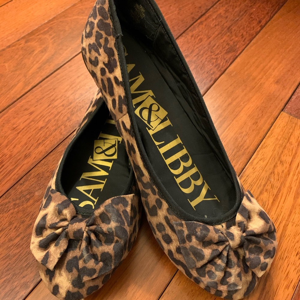 Sam & Libby cheetah print flats